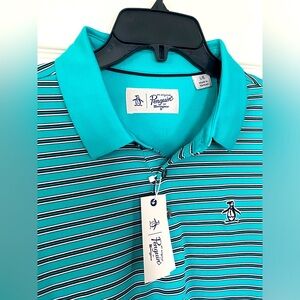 Penguin Teal Men’s Polo NWT